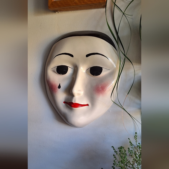 Rare giant Pierrot face to hang on the wall - Picture 4 of 11